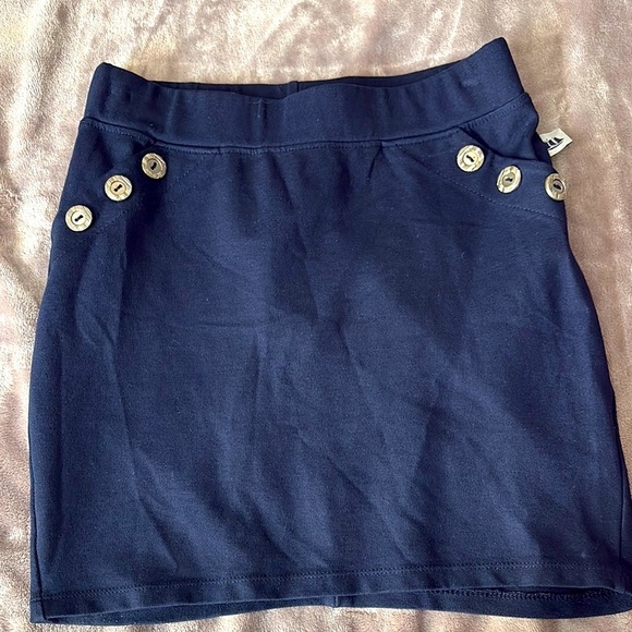 Hublot Navy Blue Button-Accent Skirt - Picture 1 of 4